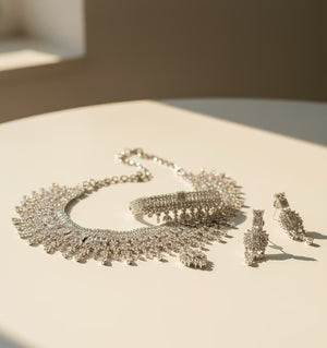 Imperial Diamond Cascade Choker Set