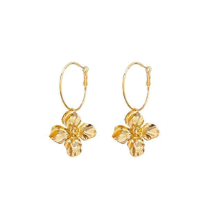 Retro Flower Earrings Women's Exaggerated Long